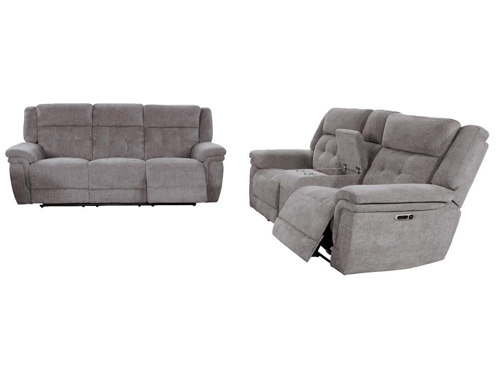 Parker House - Richland - Bristol Grey Power Reclining Sofa and Loveseat - MRIC-32PH-BRGR veiw 1