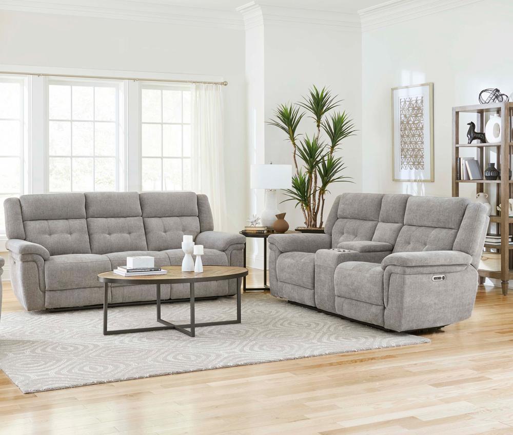 Parker House - Richland - Bristol Grey Power Reclining Sofa and Loveseat - MRIC-32PH-BRGR veiw 2