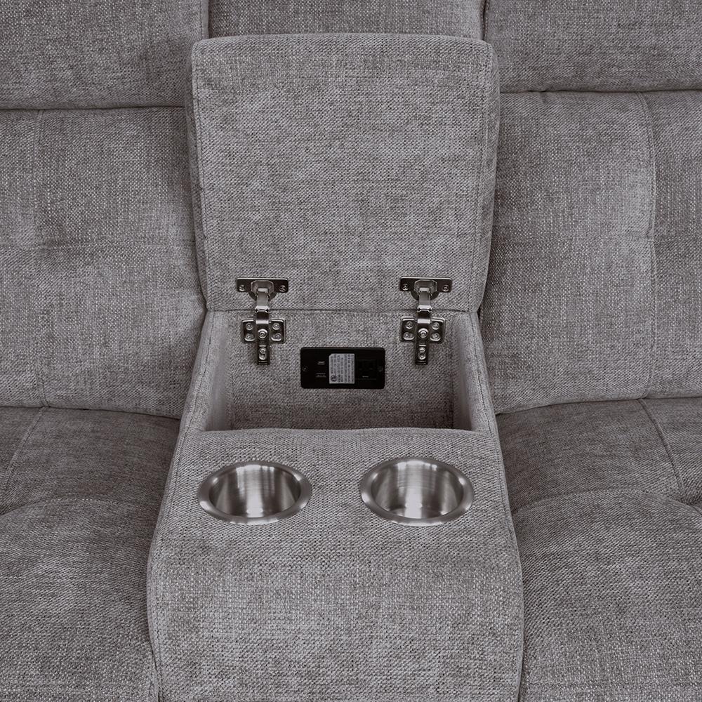 Parker House - Richland - Bristol Grey Power Reclining Sofa and Loveseat - MRIC-32PH-BRGR veiw 7