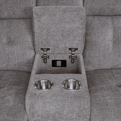 Parker House - Richland - Bristol Grey Power Reclining Sofa and Loveseat - MRIC-32PH-BRGR veiw 7