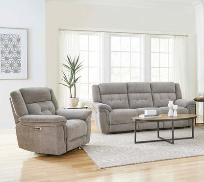 Parker House - Richland - Bristol Grey Power Reclining Sofa and Recliner - MRIC-31PH-BRGR veiw 2