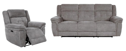 Parker House - Richland - Bristol Grey Power Reclining Sofa and Recliner - MRIC-31PH-BRGR veiw 3