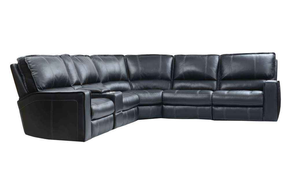 Parker House - Rockford - Verona Black 6 Piece Modular Power Reclining Sectional with Power Headrests and Entertainment Console - MROC-PACKA(H)-VBK_CLOSEOUT veiw 3