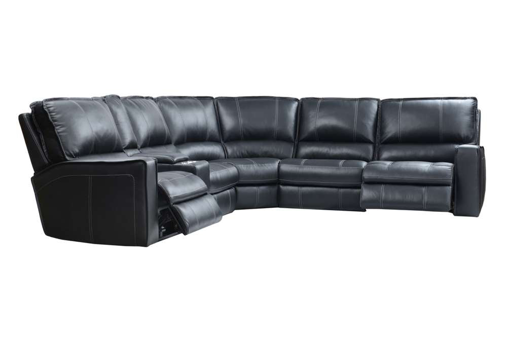 Parker House - Rockford - Verona Black 6 Piece Modular Power Reclining Sectional with Power Headrests and Entertainment Console - MROC-PACKA(H)-VBK_CLOSEOUT veiw 4