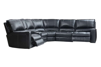 Parker House - Rockford - Verona Black 6 Piece Modular Power Reclining Sectional with Power Headrests and Entertainment Console - MROC-PACKA(H)-VBK_CLOSEOUT veiw 4