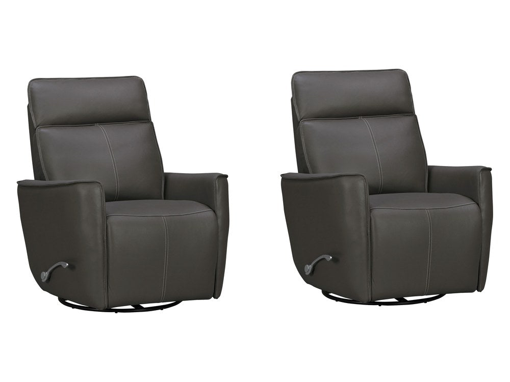 Parker Living - Roxy - Abby Dark Grey Manual Swivel Glider Recliner (Set of 2) - MROX-KIT-812GS-2-ABDG view 1