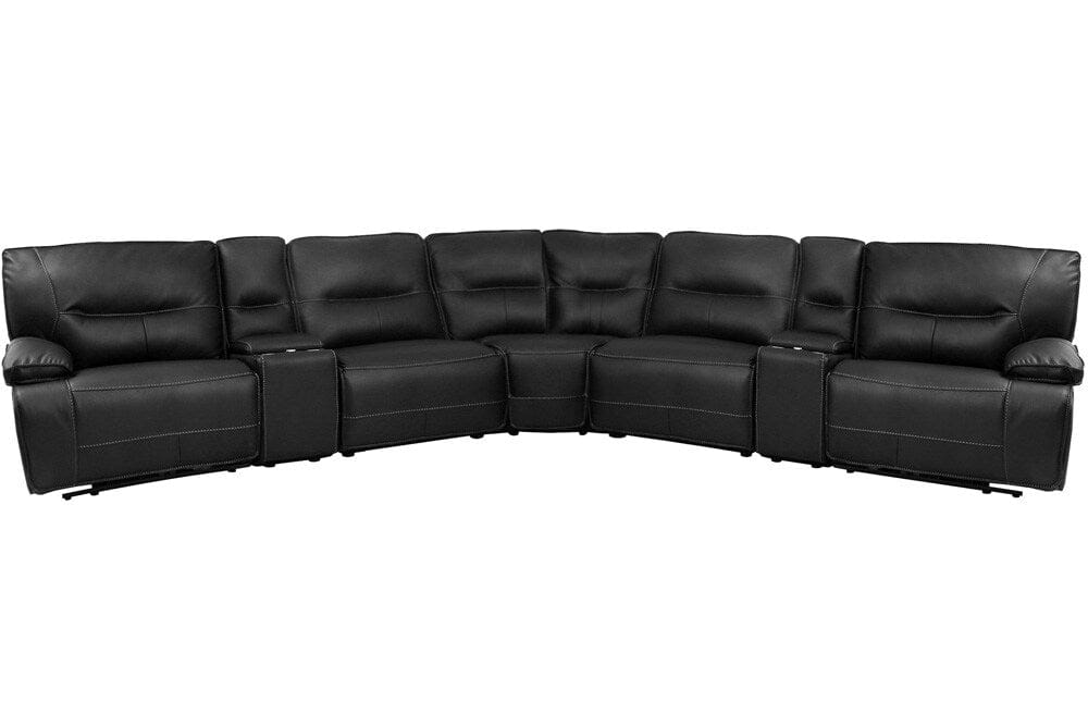 Parker Living - Spartacus - Black 7 Piece Modular Power Reclining Sectional with Power Adjustable Headrests - MSPA-PACKT7(H)-BLC view 1