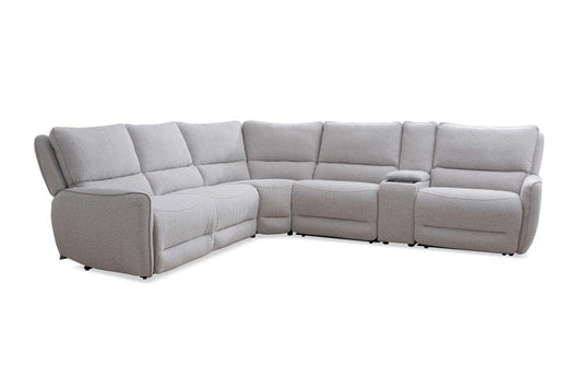 Parker House - Stellar - Bloke Cotton 6 Piece Modular Power Reclining Sectional with Power Headrests and Entertainment Console - MSTR-PACK6A(H)-BLCT veiw 1