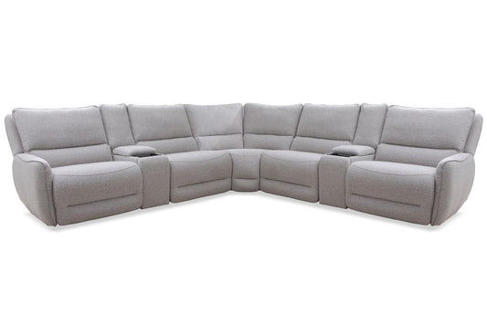 Parker Living - Stellar - Bloke Cotton 7 Piece Modular Power Reclining Sectional with Power Adjustable Headrests - MSTR-PACK7A(H)-BLCT veiw 1