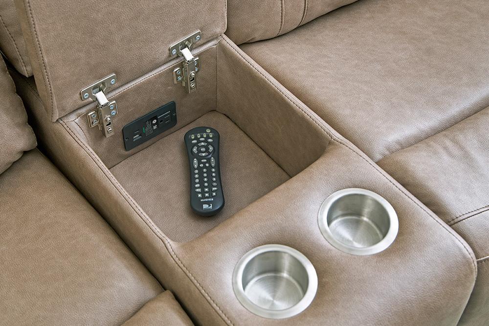 Parker Living - Theon - Stokes Toffee 7 Piece Modular Manual Reclining Sectional and Entertainment Console - MTHE-PACKT7-STOF view 2