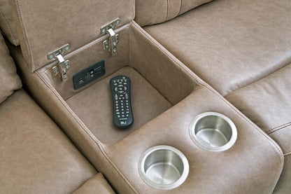 Parker Living - Theon - Stokes Toffee 7 Piece Modular Manual Reclining Sectional and Entertainment Console - MTHE-PACKT7-STOF view 2