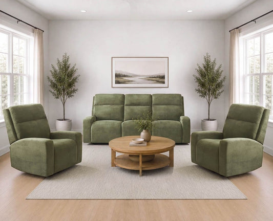 Parker Living - Traxton - Jasper Moss Power Zero Gravity Sofa and 2 Recliners - MTRA-KIT-311P3Z-JAMS view 1