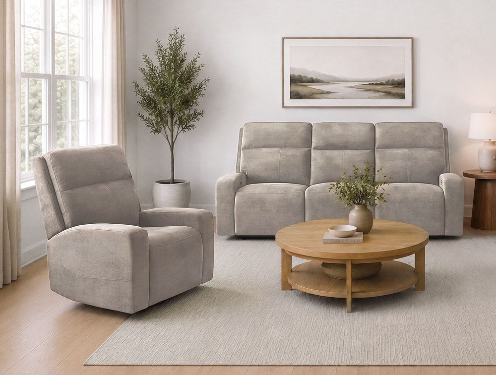 Parker Living - Traxton - Jasper Taupe Power Zero Gravity Sofa P3 - MTRA-832P3Z-JATA view 19