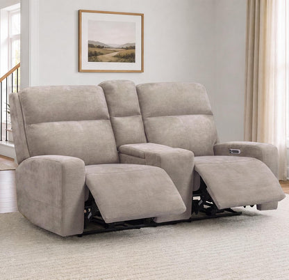 Parker Living - Traxton - Jasper Taupe Power Zero Gravity Tilt Console Loveseat P3 - MTRA-822CP3ZT-JATA view 1