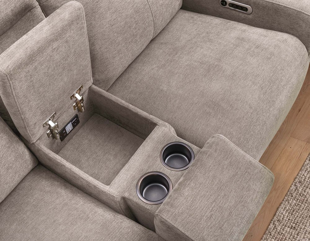 Parker Living - Traxton - Jasper Taupe Power Zero Gravity Tilt Console Loveseat P3 - MTRA-822CP3ZT-JATA view 10