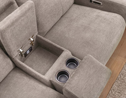 Parker Living - Traxton - Jasper Taupe Power Zero Gravity Tilt Console Loveseat P3 - MTRA-822CP3ZT-JATA view 10