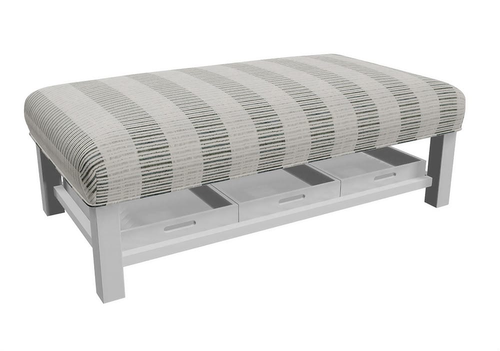 Paula Deen  - Ottoman in Ottilie 16 Fabric   - P034500BD-Ottilie-16 view 1