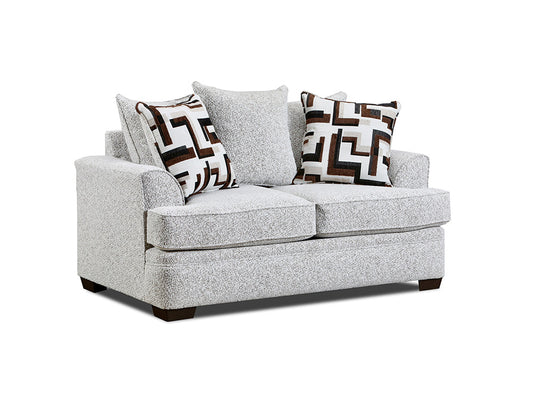 Peak Living - 100 Newlyn Cognac Warp Loveseat in White - 10002-5777 view 1