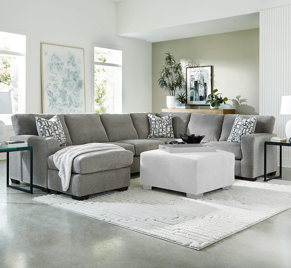 Peak Living - 106 Greenland Earth LSF Chaise Sectional in Grey - 10640-2241_10620-2241 view 1