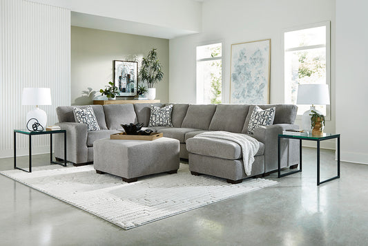 Peak Living - 106 Greenland Earth RSF Chaise Sectional w/ Ottoman in Grey - 10610-2241_10630-2241_10604-2241 view 1