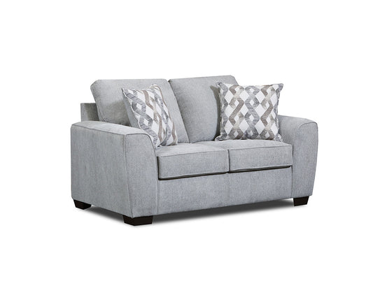 Peak Living - 125 Roman Steele Loveseat in Grey - 12502-3015 view 1