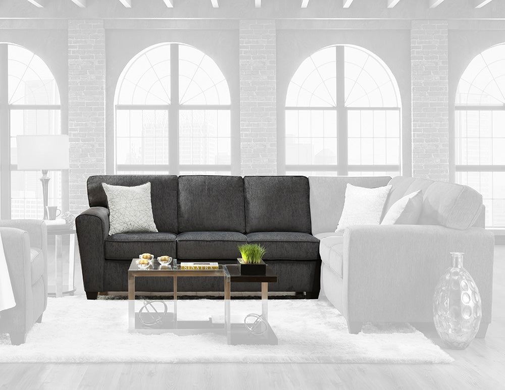 Peak Living - 3100 Tofino Kohl LSF 1-arm Sofa in Dark Grey - 3130-1642 view 1