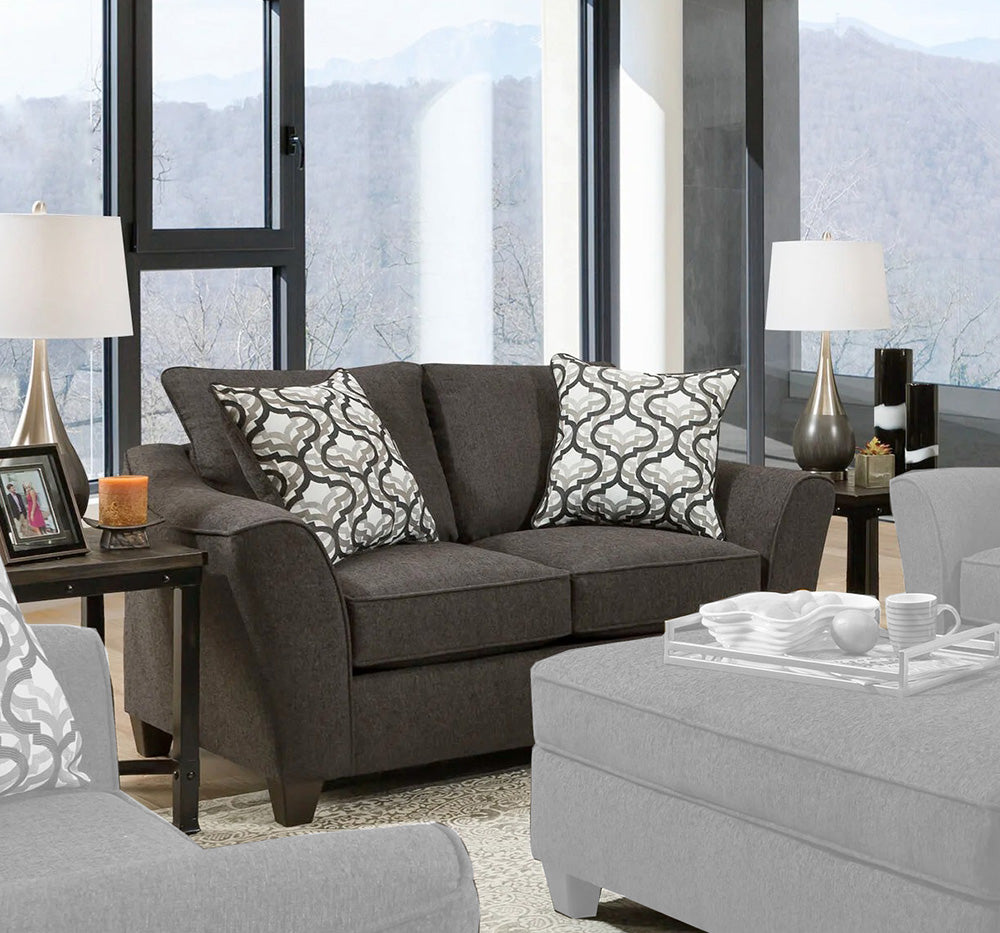 Peak Living - 4550 Dante Dusk Loveseat in Black - 4552-2126 view 1