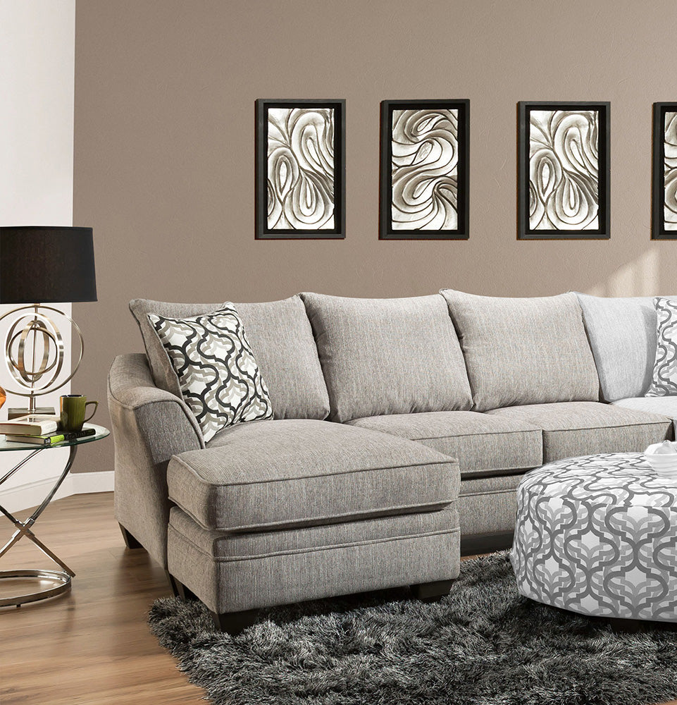 Peak Living - 4810 Dante Concrete LSF 1-arm Sofa Chaise in Grey - 4837-2124 view 1