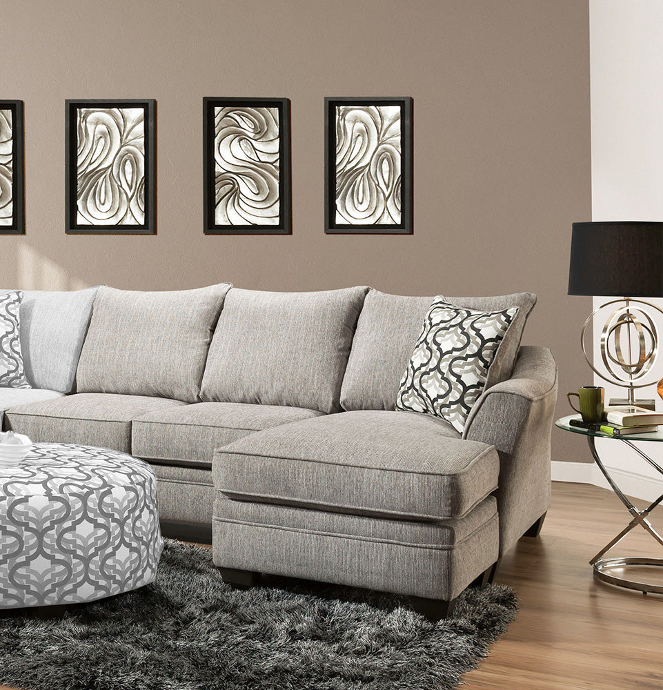 Peak Living - 4810 Dante Concrete RSF 1-arm Sofa Chaise in Grey - 4827-2124 view 1
