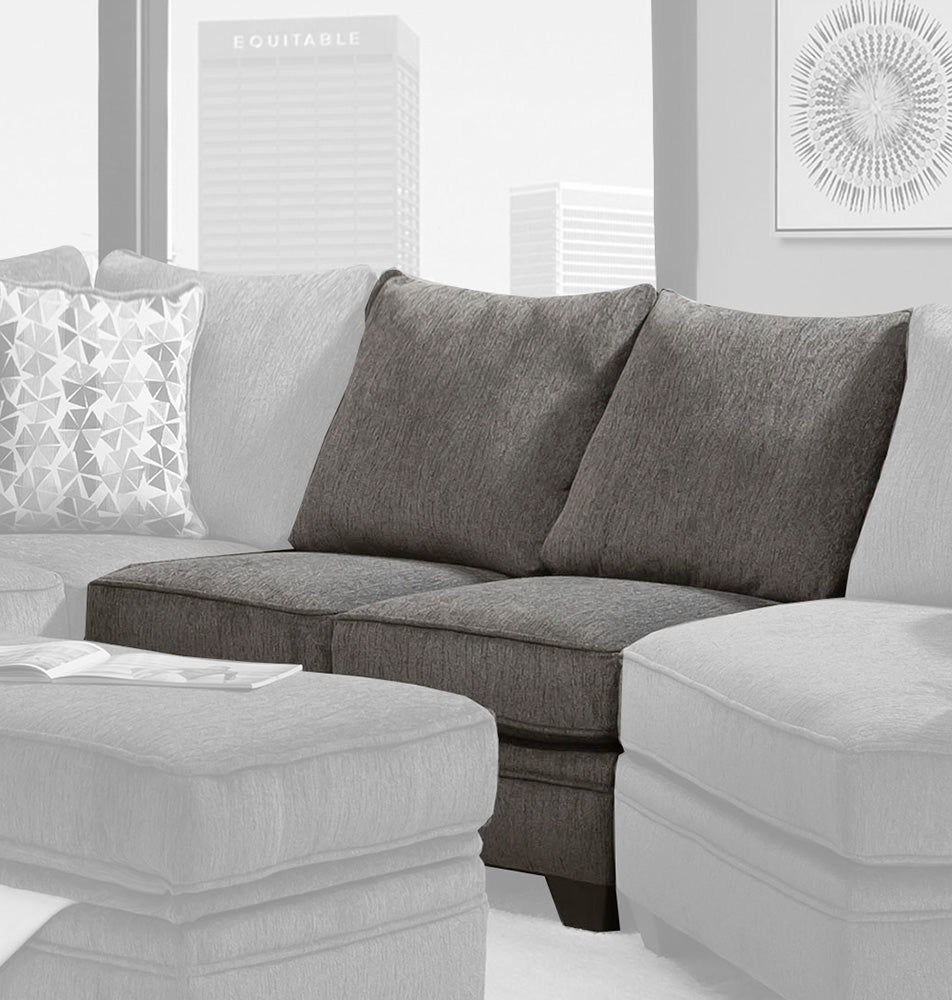 Peak Living - 4810 Tide Anchor Armless Love in Dark Grey - 4822-6363 view 1