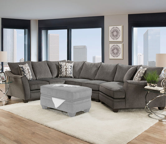 Peak Living - 4810 Tide Anchor Sectional  in Dark Grey - 4810-6363_4815-6363_4822-6363 view 1