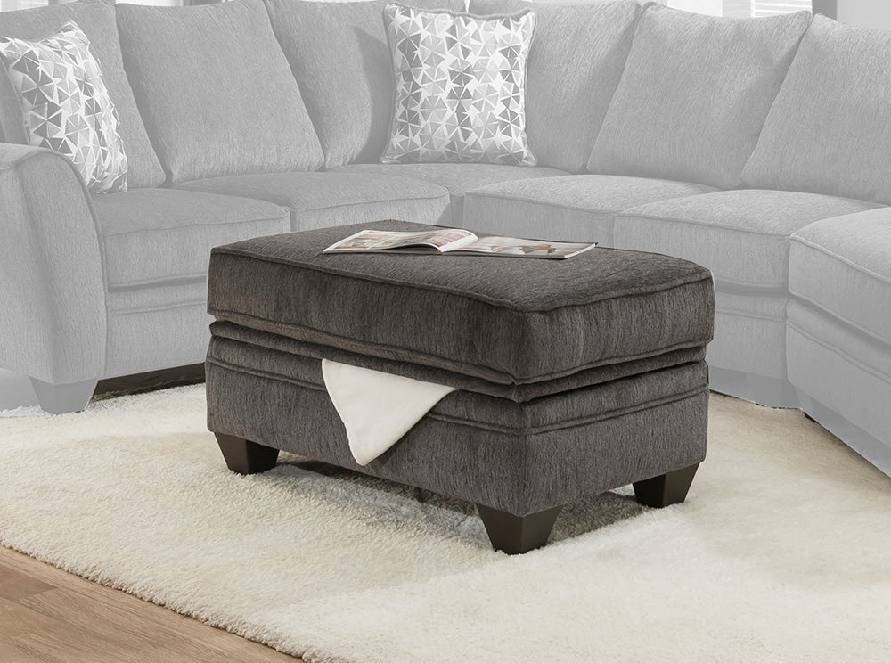 Peak Living - 4810 Tide Anchor Storage Ottoman in Dark Grey - 4806-6363 view 1