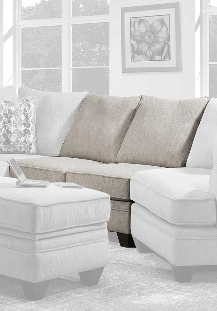 Peak Living - 4810 Tide Cloud Armless Love in Light Grey - 4822-6365 view 1