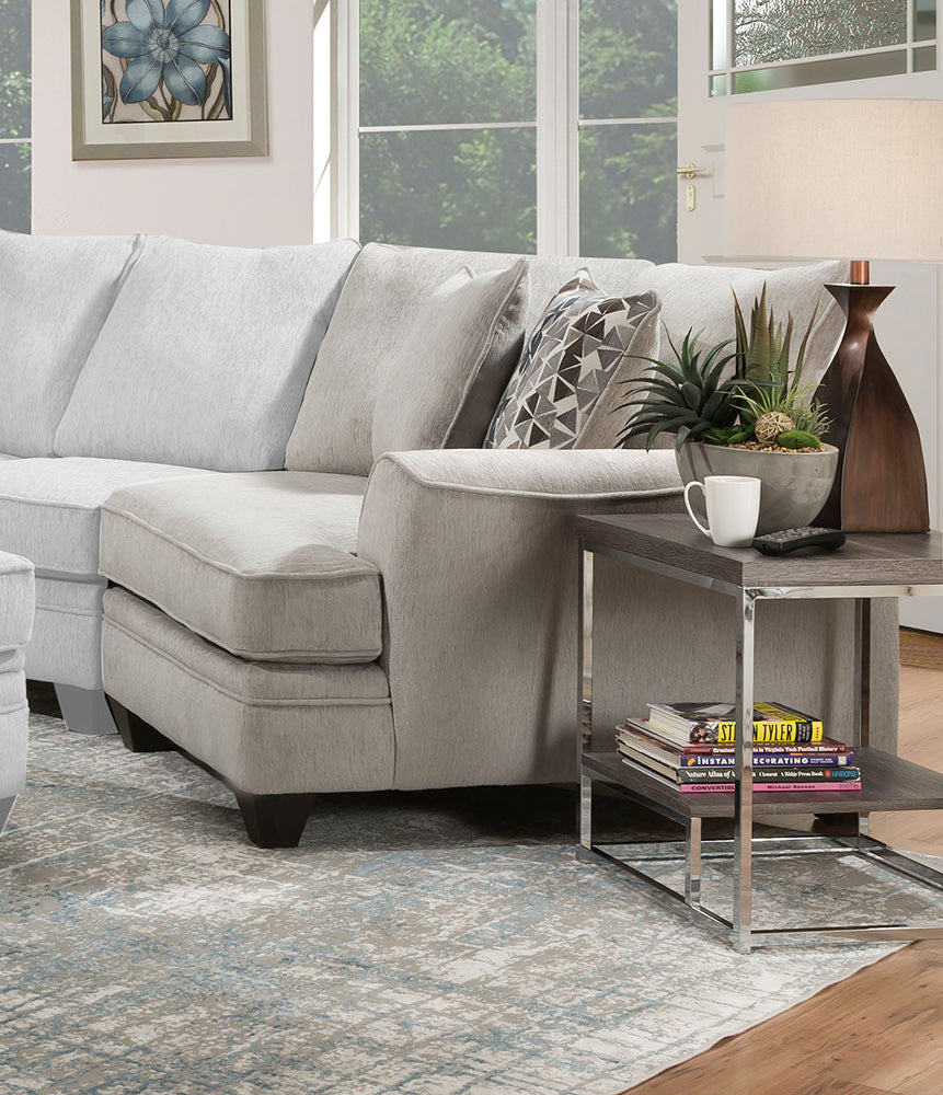 Peak Living - 4810 Tide Cloud RSF 1-arm Cuddler in Light Grey - 4815-6365 view 1