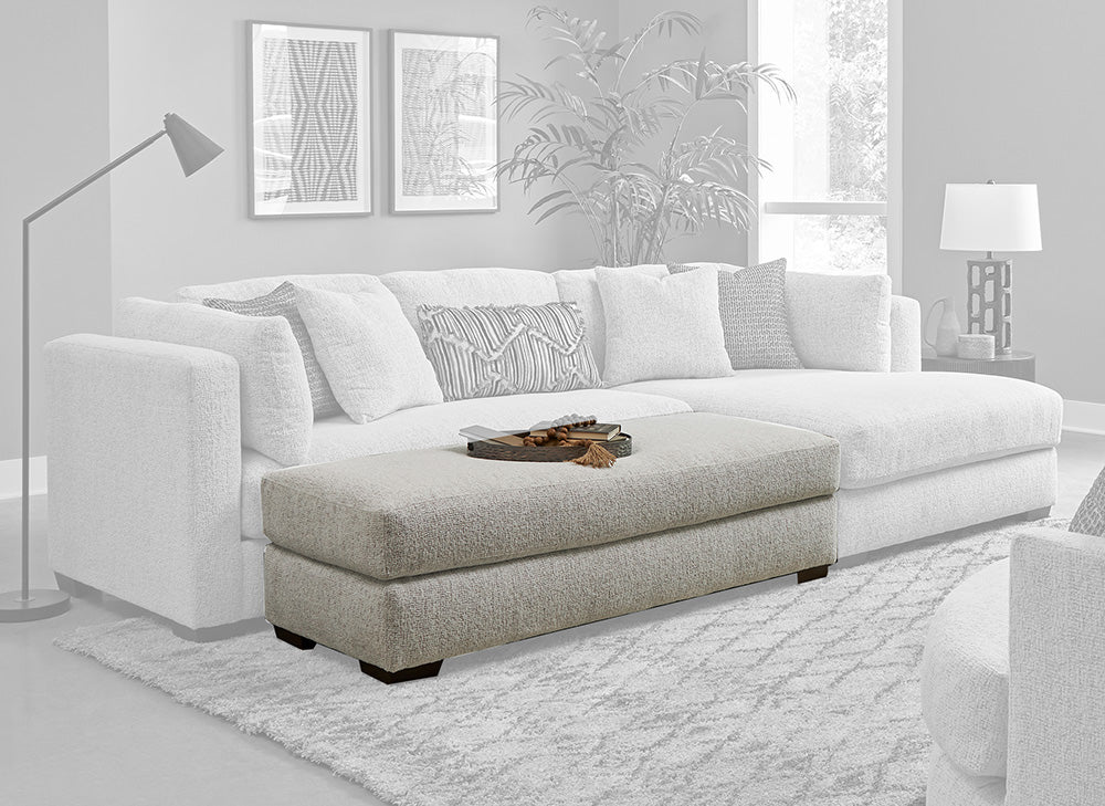 Peak Living - 5500 Shay Artic Ottoman in White - 5505-9026 view 1