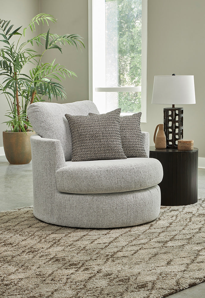 Peak Living - 5500 Shay Artic Swivel Chair in White - 7070-9026 view 1