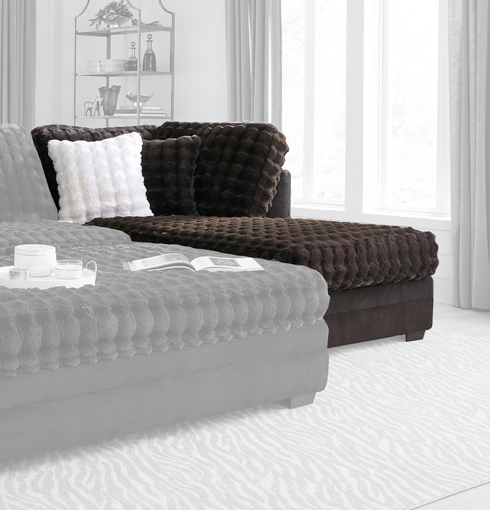 Peak Living - 7000 Kama Expresso/Crown Expresso RSF Chaise in Brown - 7030-2251 view 1