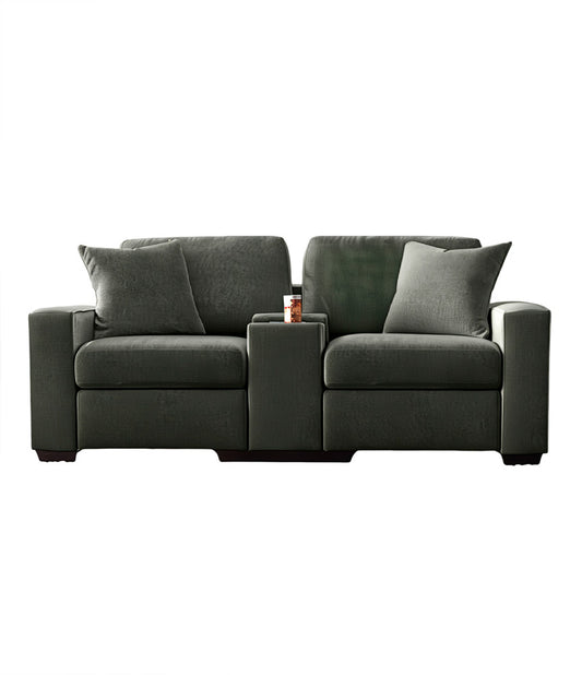 Peak Living - 730 Cardiff Forest Loveseat w/ Console in Green - 73076-4703_73077-4703_73018-4703 view 1