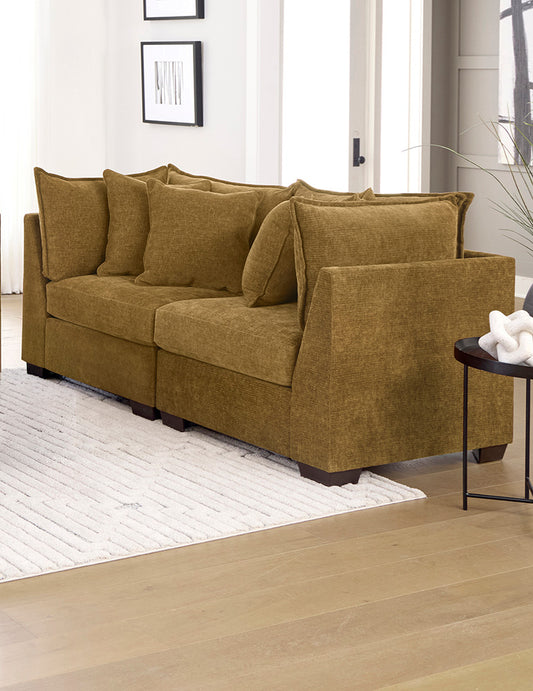 Peak Living - 850 Dino Amber Loveseat in Amber - 85024-4354_85024-4354 view 1