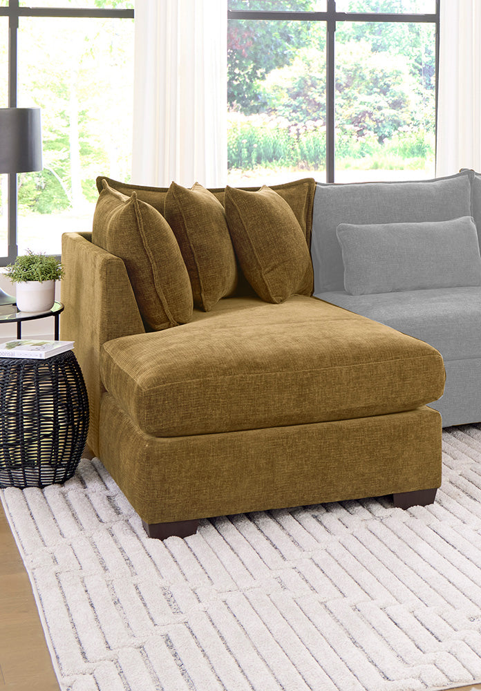 Peak Living - 850 Dino Amber LSF Chaise in Amber - 85012-4354 view 1