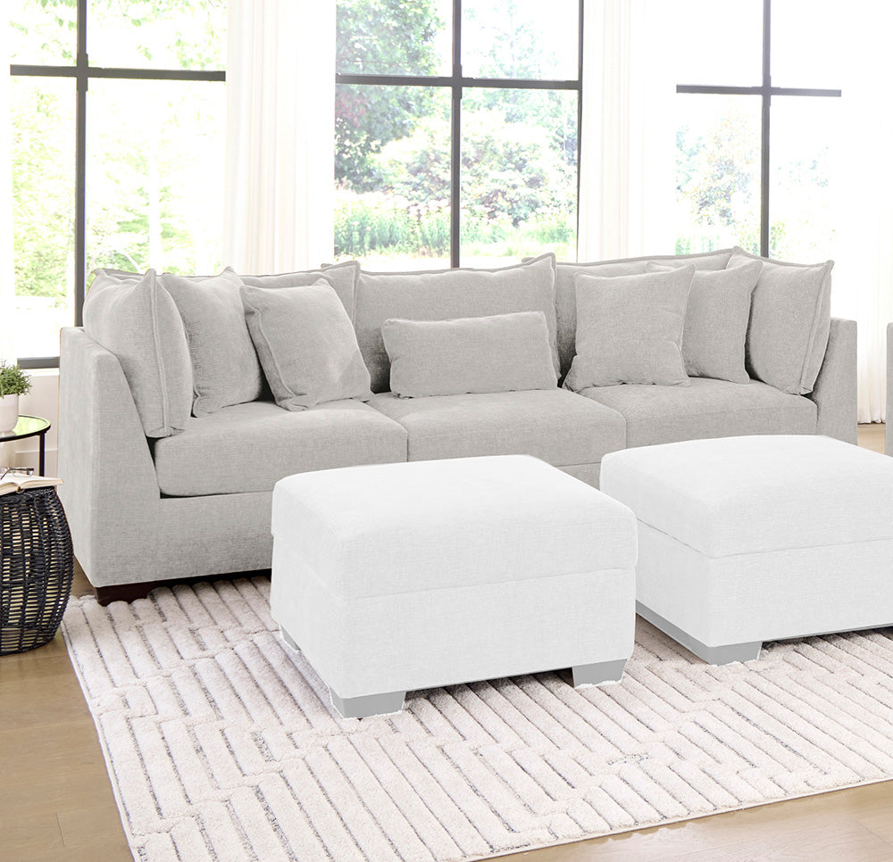 Peak Living - 850 Dino Ivory Sofa in Ivory - 85024-4353_85024-4353_85011-4353 view 1