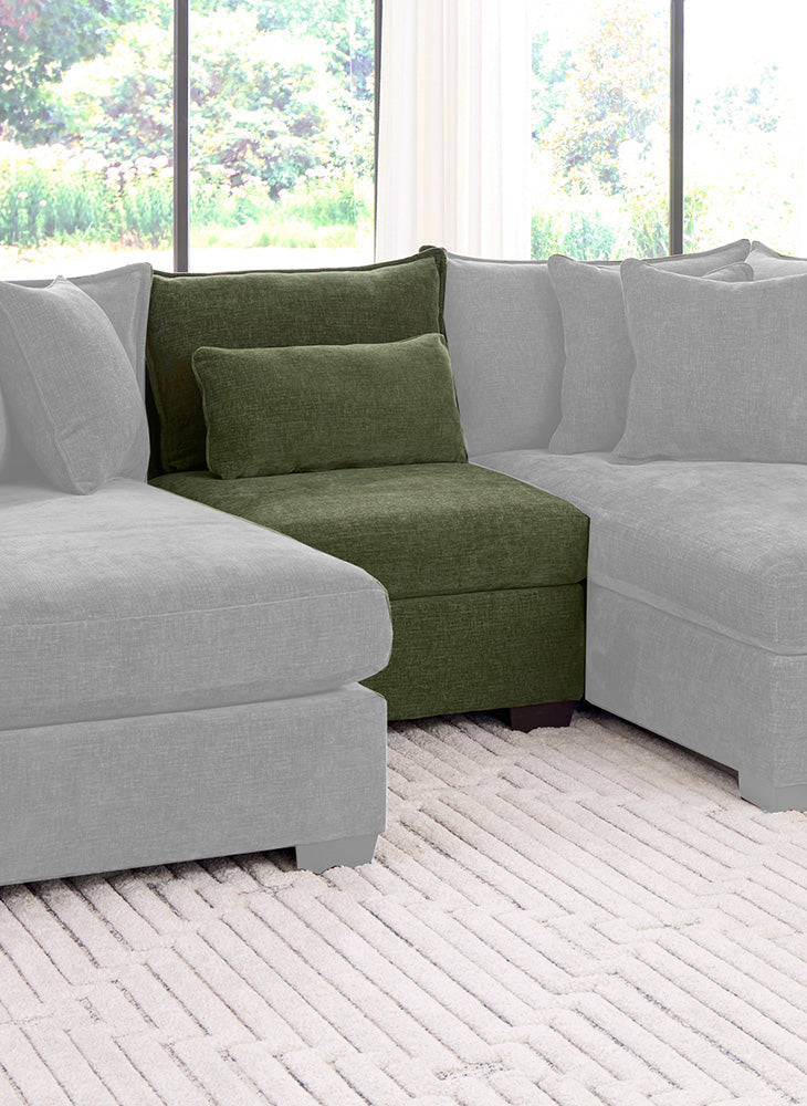 Peak Living - 850 Dino Olive Armless in Green - 85011-4352 view 1