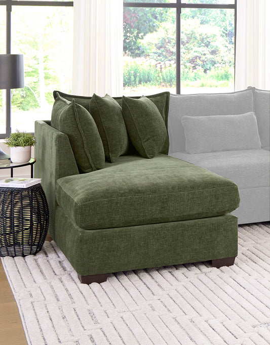Peak Living - 850 Dino Olive LSF Chaise in Green - 85012-4352 view 1