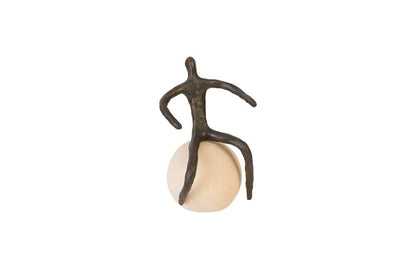 Phillips Collection - Abstract Figure on Bleached Wood Base, Bronze Finish - TH96039 view 1
