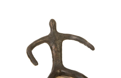 Phillips Collection - Abstract Figure on Bleached Wood Base, Bronze Finish - TH96039 view 3