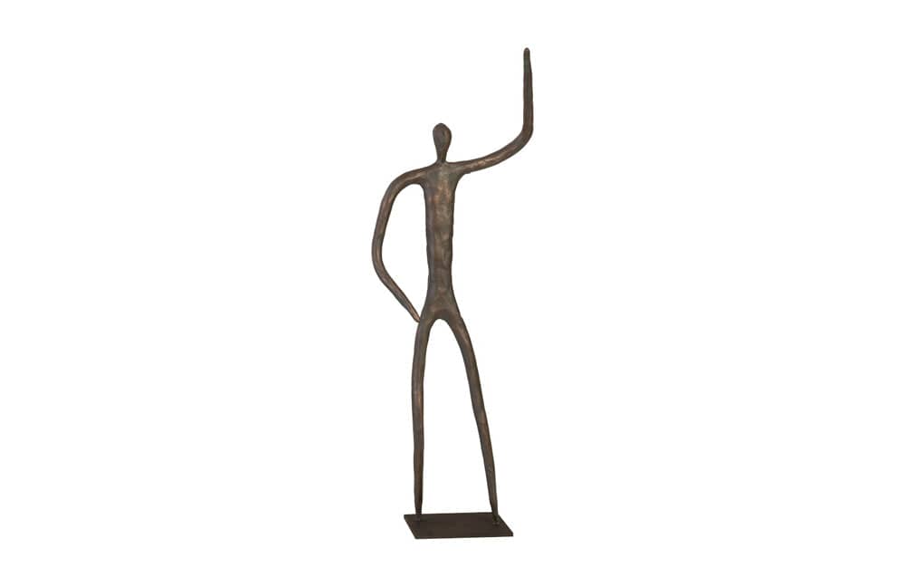 Phillips Collection - Abstract Figure on Metal Base, Bronze Finish, Arm Up - TH96035 view 1