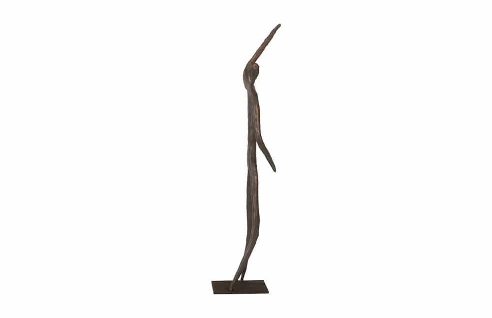Phillips Collection - Abstract Figure on Metal Base, Bronze Finish, Arm Up - TH96035 view 2