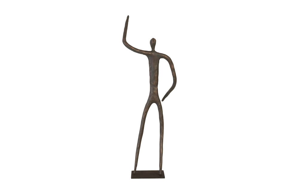 Phillips Collection - Abstract Figure on Metal Base, Bronze Finish, Arm Up - TH96035 view 3