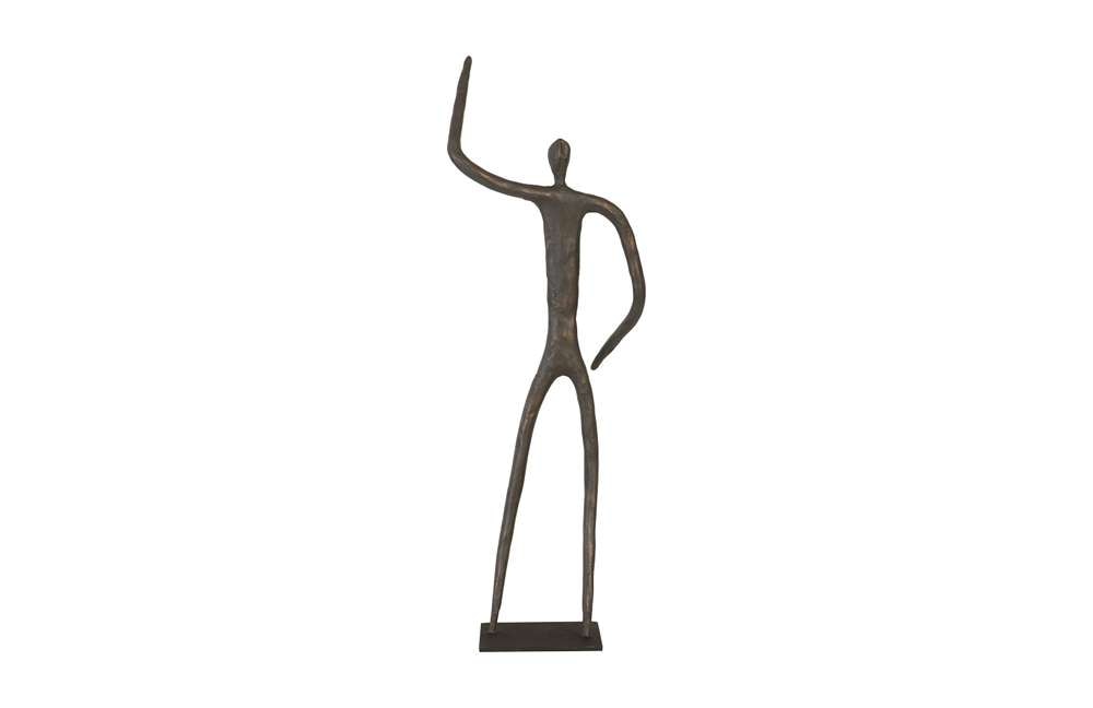 Phillips Collection - Abstract Figure on Metal Base, Bronze Finish, Arm Up - TH96035 veiw 3