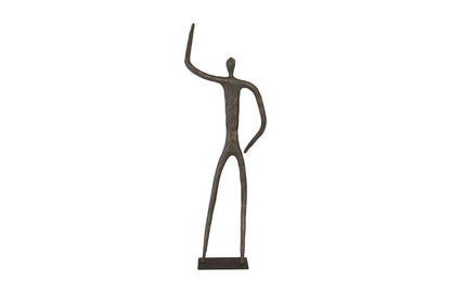 Phillips Collection - Abstract Figure on Metal Base, Bronze Finish, Arm Up - TH96035 veiw 3